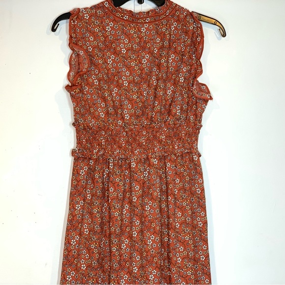 Max Studio Crepe Sleeveless Ruffle Neck Tiered Maxi Dress - Picture 8 of 13